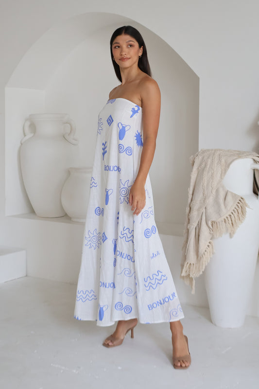 BLUE ISLAND MAXI DRESS – Melika Concept