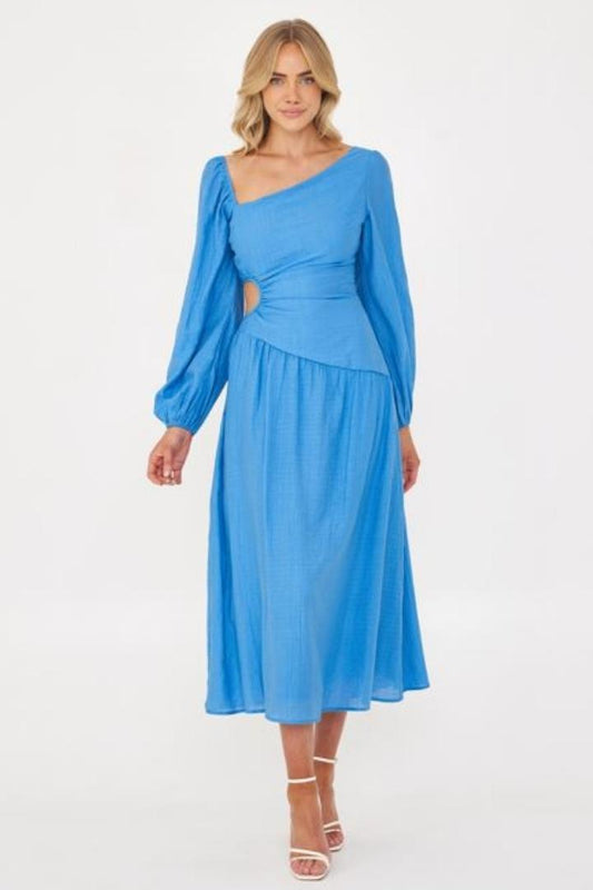 Kamena Long Sleeve Dress - Blue