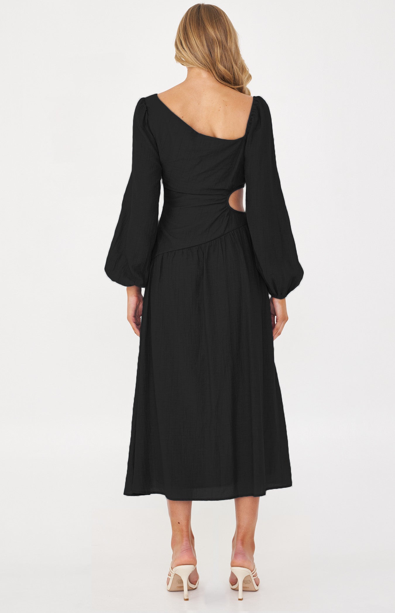 Kamena Long Sleeve Dress - Black